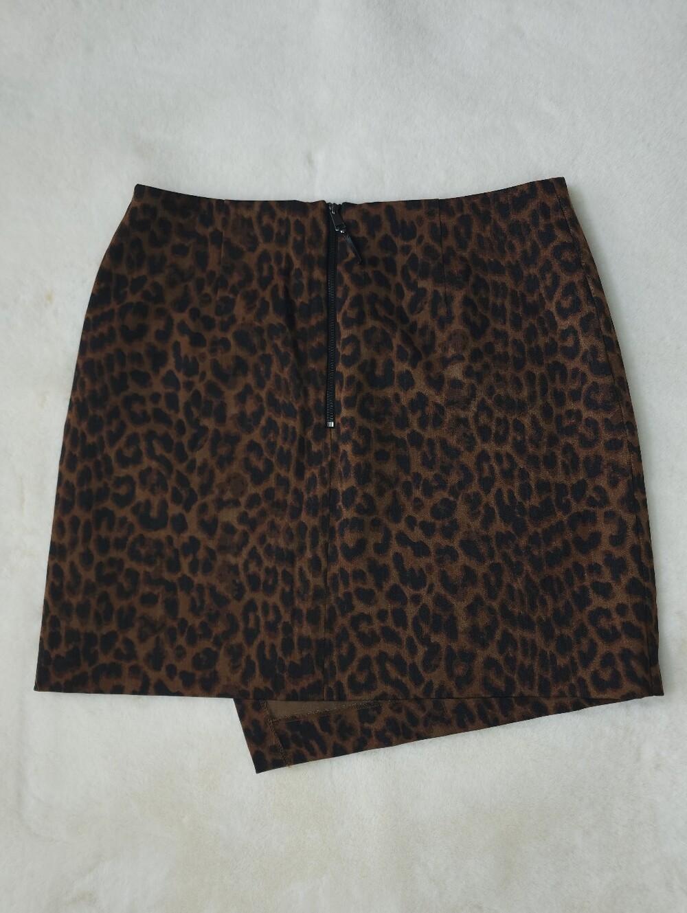 Ann Taylor Leopard Print Wrap-Front Mini Skirt - Picture 6 of 6